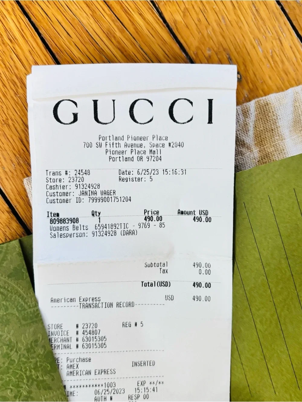 Authentic Thin Reversible Marmont Gucci Belt